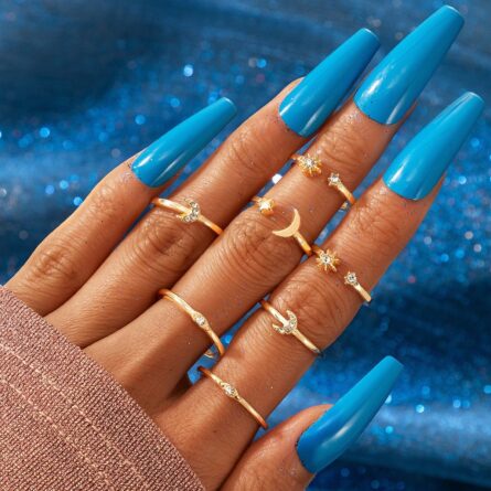 Boho Glamour Bohemian Star Ring Set – Bild 24