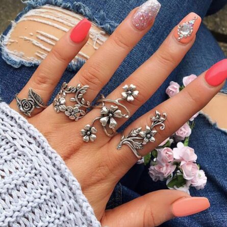 Boho Glamour Bohemian Star Ring Set – Bild 26