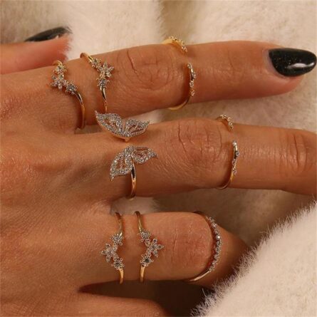 Boho Glamour Bohemian Star Ring Set – Bild 39