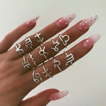 Boho Glamour Bohemian Star Ring Set – Bild 25