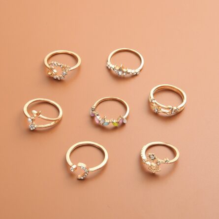 Boho Glamour Bohemian Star Ring Set – Bild 28