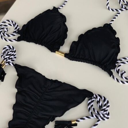 Hailey Sexy Side Tie Triangle Bikini Set – Bild 16