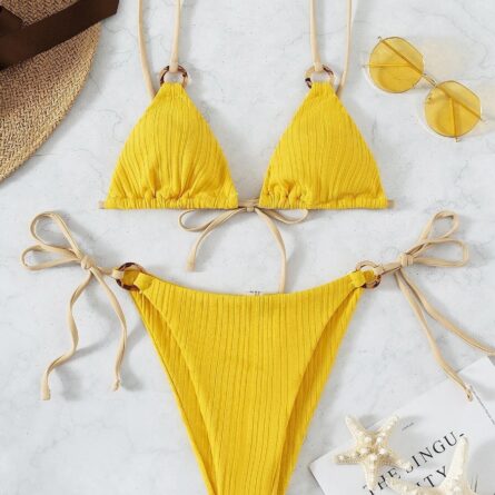Hamptons Sexy Cute Triangle Bikini Set – Bild 22