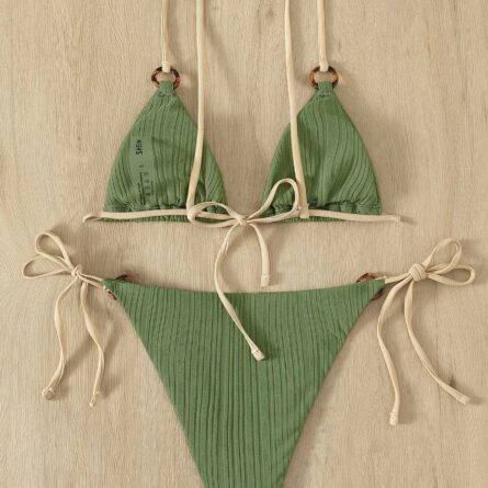Hamptons Sexy Cute Triangle Bikini Set – Bild 2