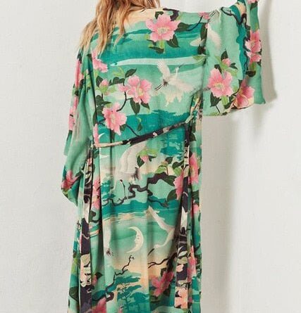 Hawaii Sunset Green Beach Cover Up – Bild 7