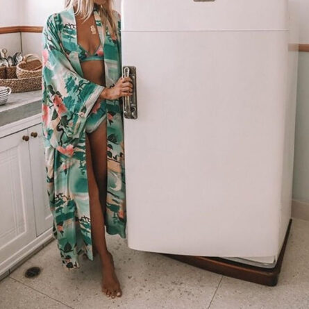 Hawaii Sunset Green Beach Cover Up – Bild 3