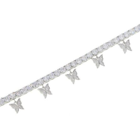 Iced Out Bling Butterfly Anklet – Bild 9