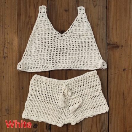 Isabella Handmade Crochet Beach Cover Up Set, Crochet Beach Top - Image 9