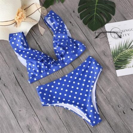 Isla Polka Dot High Waist Bikini Set - Image 7