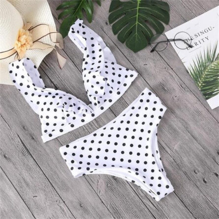Isla Polka Dot High Waist Bikini Set - Image 8