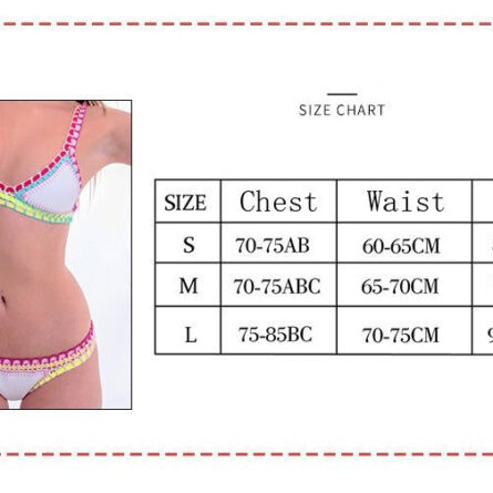Italy Intense Sexy White Crochet Neoprene Triangle Bikini Set - Image 5