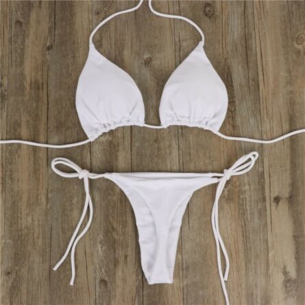 Jessie Sexy Solid Mirco Thong Bikini Set - Image 3