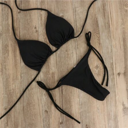 Jessie Sexy Solid Mirco Thong Bikini Set - Image 5