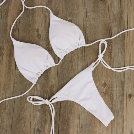 Jessie Sexy Solid Mirco Thong Bikini Set - Image 10