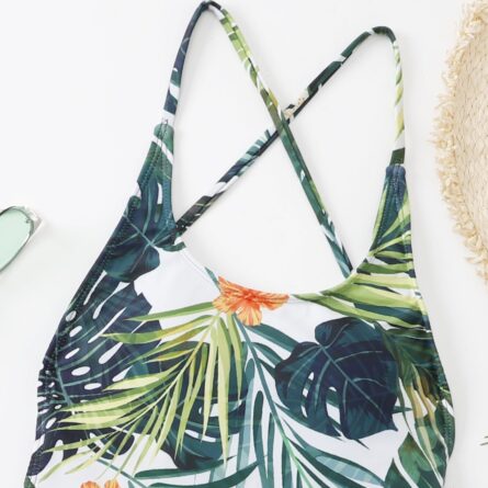 Jungle Vibes Sexy Back Drawstring One Piece Swimsuit – Bild 9