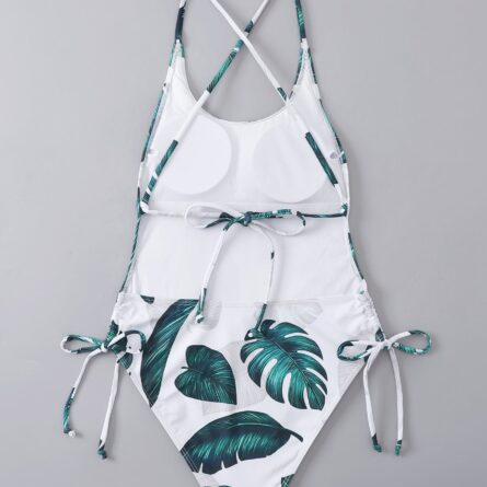 Jungle Vibes Sexy Back Drawstring One Piece Swimsuit – Bild 12