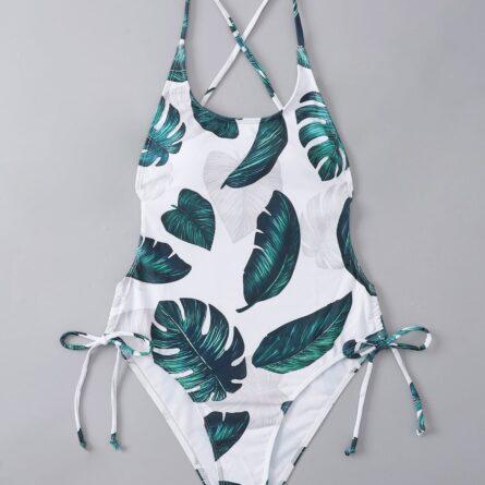 Jungle Vibes Sexy Back Drawstring One Piece Swimsuit – Bild 13