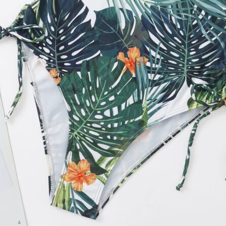 Jungle Vibes Sexy Back Drawstring One Piece Swimsuit – Bild 10