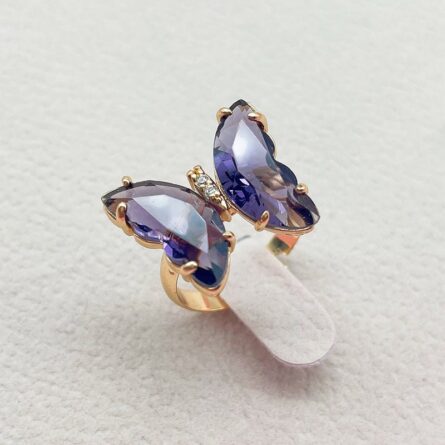 Trendy 16 Colors Crystal Butterfly Ring – Bild 30