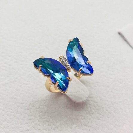 Trendy 16 Colors Crystal Butterfly Ring – Bild 10