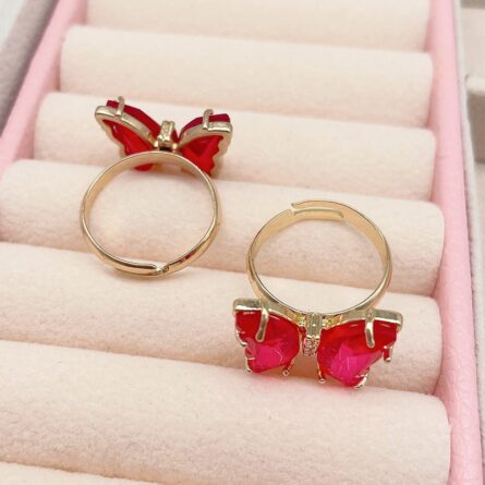 Trendy 16 Colors Crystal Butterfly Ring – Bild 26