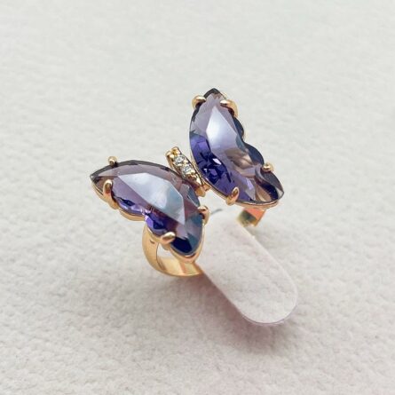 Trendy 16 Colors Crystal Butterfly Ring – Bild 12