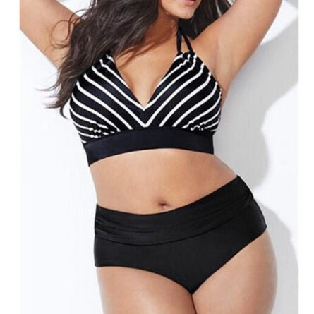 Layla High Waisted Two Piece Plus Size Bikini - Image 2