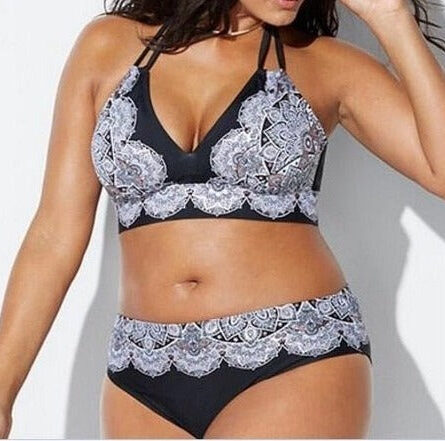 Layla High Waisted Two Piece Plus Size Bikini - Image 8