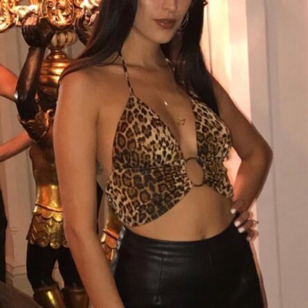 Leopard Bikini Halter Top – Bild 3