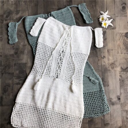 Lola Crochet Bikini Cover-Up Dress Crochet Beach Cover up - Image 6
