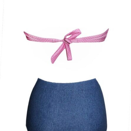 Lovey Denim Sexy Bikini High Waist Retro – Bild 18