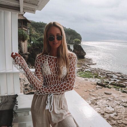 Boho Bliss Crochet Bikini Cover Up Top Crochet Beach Top - Image 3