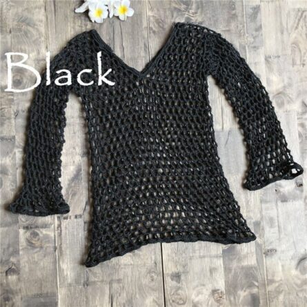 Boho Bliss Crochet Bikini Cover Up Top Crochet Beach Top - Image 6