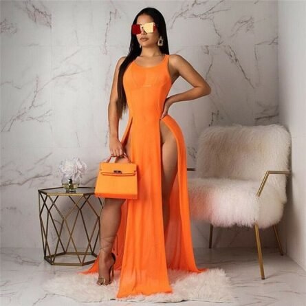 Mia Mesh Bikini Cover Up Dress - Image 6