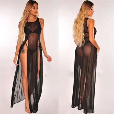 Mia Mesh Bikini Cover Up Dress - Image 2