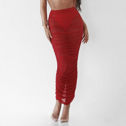 Molly Mesh Bikini Cover Up Skirt - Image 3