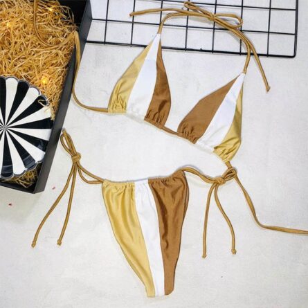 Natasha Ruched Triangle Leopard Bikini – Bild 12