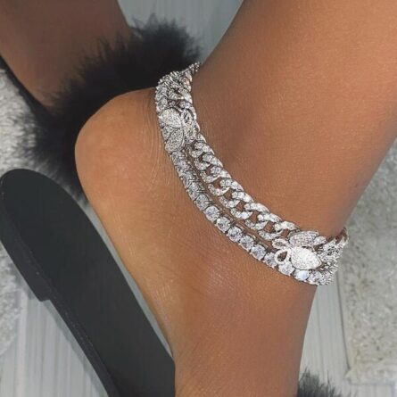 Never Ending Bling Cuban Anklet – Bild 4