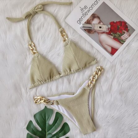 New! Amanda Cheeky Sexy Ribbed Bling Bikini - Image 21