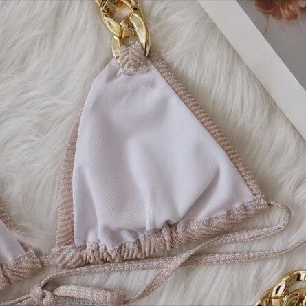 New! Amanda Cheeky Sexy Ribbed Bling Bikini - Image 52