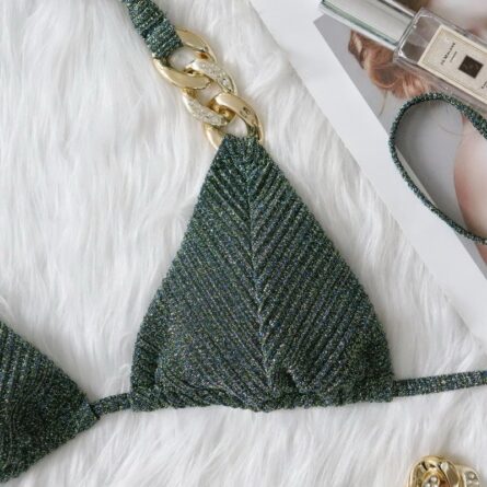 New! Amanda Cheeky Sexy Ribbed Bling Bikini - Image 6