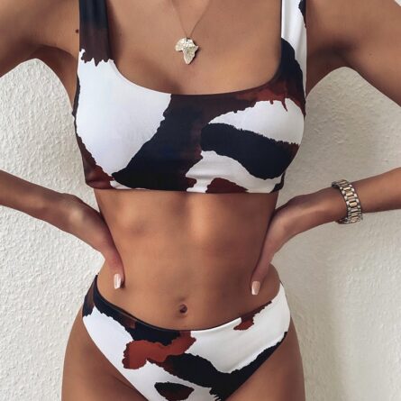 New Cow Print High Waist Bikini – Bild 20