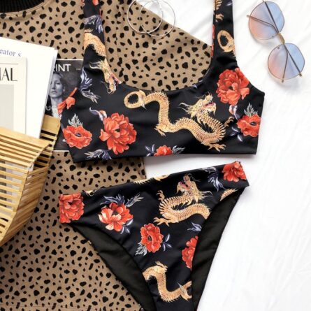 New Cow Print High Waist Bikini – Bild 34