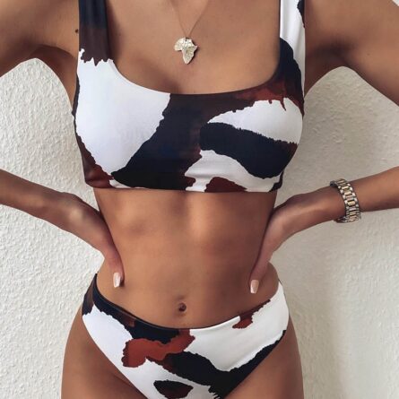 New Cow Print High Waist Bikini – Bild 16