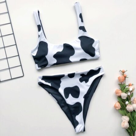 New Cow Print High Waist Bikini – Bild 23