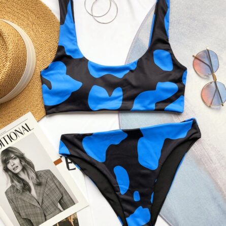 New Cow Print High Waist Bikini – Bild 29