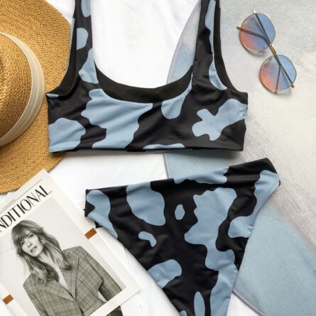 New Cow Print High Waist Bikini – Bild 26