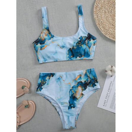 New Cow Print High Waist Bikini – Bild 40