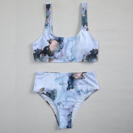 New Cow Print High Waist Bikini – Bild 38