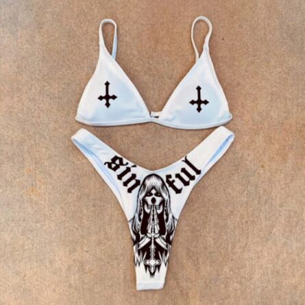New Sexy Letter Print Bikini – Bild 6